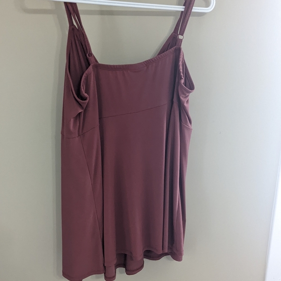 STUDIO KNIT DARK PINK SURPLICE CAMI - Picture 7 of 7